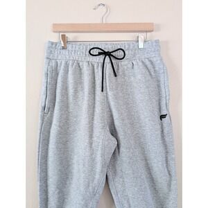 Fabletics Light Gray Joggers with Black Drawstring